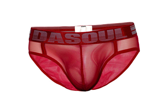 DASOUL Crimson Sheer Micro-Mesh Brief